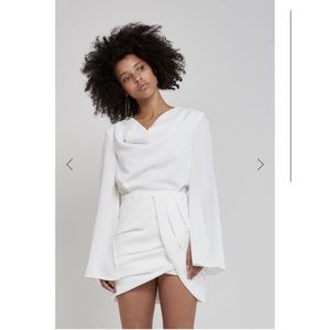 C/MEO COLLECTIVE IVORY INTERRUPT SKIRT